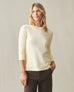 Women's Premium Slub Crew Long Sleeve Tee - Almond Oil